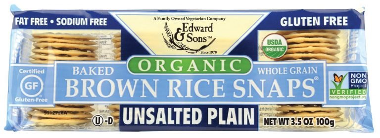 Edward & Sons Edward & Sons Brown Rice Snaps, Unsalted Plain with Organic Brown Rice, 3.5 Ounce Packs (Pack of 12) 3.5 oz - $36.95