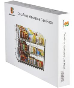 Alternative view of DecoBros Supreme Stackable Can Rack Organizer, Chrome Finish