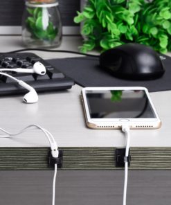 eBoot 100 Pieces Adhesive Cable Clips Wire Clips Cable Wire Management Wire Cable Holder Clamps Cable Tie Holder for Car, Office and Home 10 81uOpyhodzL