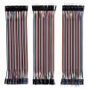 Elegoo EL-CP-004 120pcs Multicolored Dupont Wire 40pin Male to Female, 40pin Male to Male, 40pin Female to Female Breadboard Jumper Wires Ribbon Cables Kit for arduino Dupont Wire 120pcs(male to female,male to male, female to female)