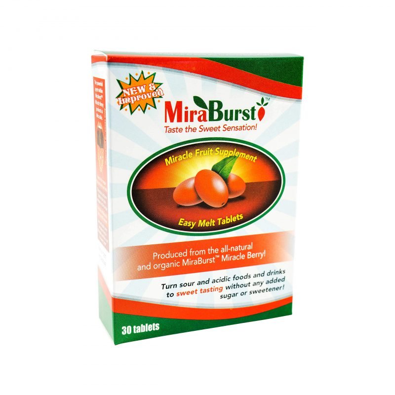 Catalog 3 MiraBurst Easy-Melt Miracle Berry Tablets (30 Count), Turns Sour and Acidic Food Sweet, Made from Naturally Grown, Non-GMO Miracle Fruit 30 Tablets