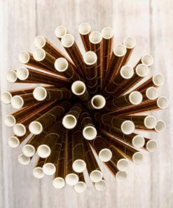Gold Foil Paper Straws - 7.75 Inches - Pack of 100 - Outside the Box Papers Brand 9 910LgjcVarL