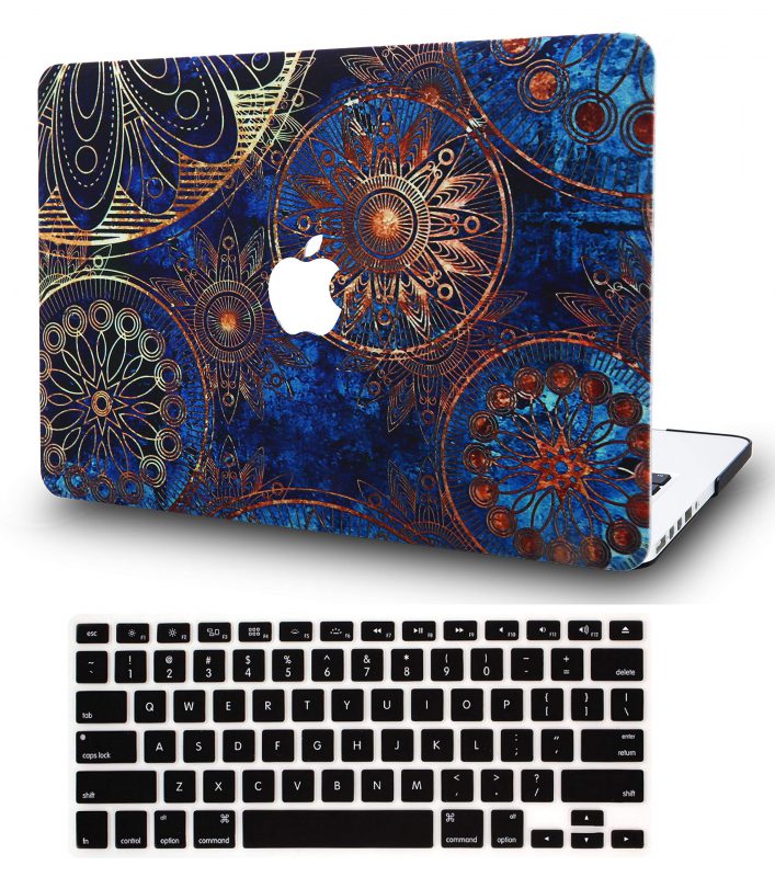 LuvCase 2 in 1 Rubberized Plastic Hard Shell Case Cover with Keyboard Cover Compatible MacBook Old Pro 13" Case (CD Drive) A1278, Release Early 2012/2011/2010/2009/2008 (Bohemian Pattern) A1278 Old Pro 13" CD Drive (2009) Bohemian with Keyboard Cover