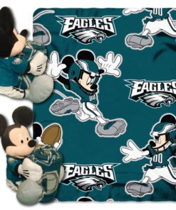 The Northwest Company Officially Licensed NFL Co Disney's Mickey Hugger and Fleece Throw Blanket Set Philadelphia Eagles