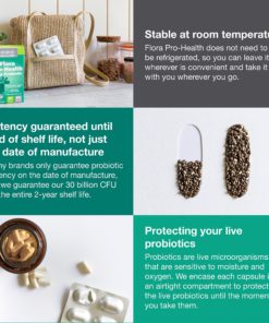 Probiotics for Women & Men On The Go – Flora Pro-Health: High Strength Probiotic Supplement – 30 Billion CFU Per Capsule – Sugar, Soy, Dairy & Gluten Free – Vegan – with Acidophilus – 30-Day Supply 30 Capsules 10 91Bmw00ryLL