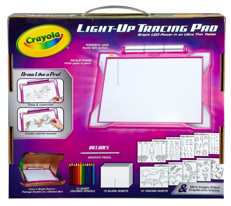 Crayola Light-Up Tracing Pad Pink, Coloring Board For Kids, Gift, Toys