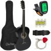 Best Choice Products 38in Beginner Acoustic Guitar Starter Kit w/ Case, Strap, Digital E-Tuner, Pick, Pitch Pipe, Strings - Black 38in Black