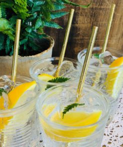 Gold Foil Paper Straws - 7.75 Inches - Pack of 100 - Outside the Box Papers Brand 7 91b2BbYuBaRL