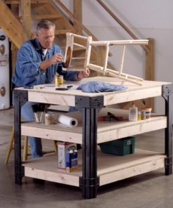 2x4basics 90164 Custom Work Bench and Shelving Storage System, Black 14 91gfEK22BFUL