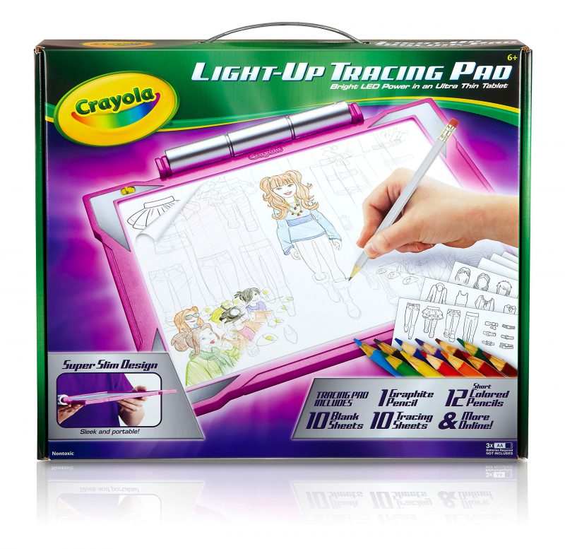 Catalog 3 Crayola Light-Up Tracing Pad Pink, Coloring Board For Kids, Gift, Toys for Girls, Ages 6, 7, 8, 9, 10