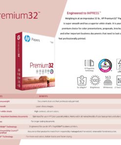 HP Printer Paper, Premium32, 8.5 x 11 Paper, Letter Size, 32lb Paper, 100 Bright, 1 Ream / 500 Sheets, Presentation Paper, Acid Free Paper (113100R) 8 91nwFrXwNKL