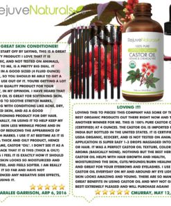 Organic Castor Oil - Boost Hair Growth for Hair, Eyelashes & Eyebrows. USDA Certified Organic, 100% Pure, Cold Pressed, Hexane Free. Eyelash Growth Serum & Brow Treatment with Applicator Kit 14 91pqVKBqHQL