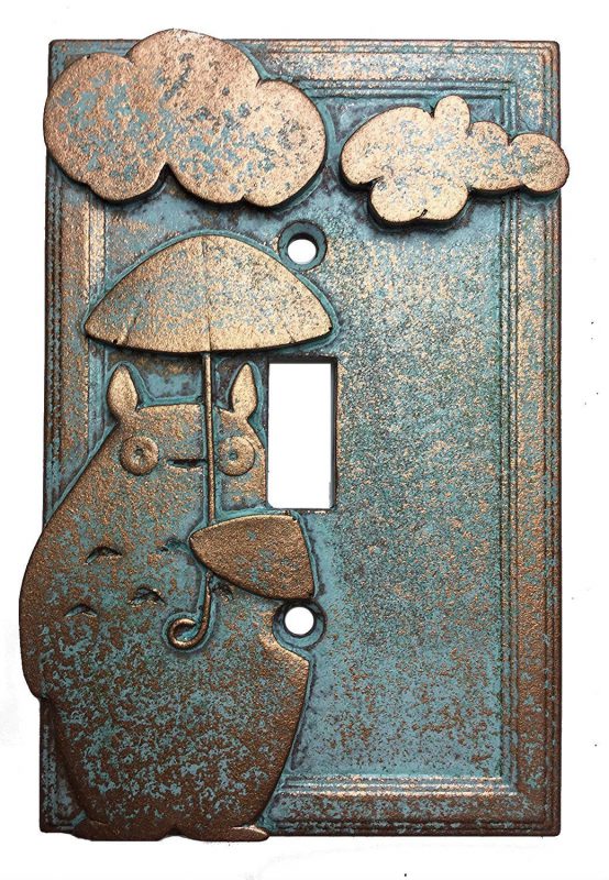 My Neighbor Totoro Light Switch Cover (Aged Patina) Aged Patina - $29.95