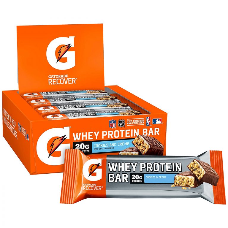 Gatorade Whey Protein Bars, Cookies & Cr me, 2.8 oz bars (Pack of 12, 20g of protein per bar) Cookies ?n Cr me?