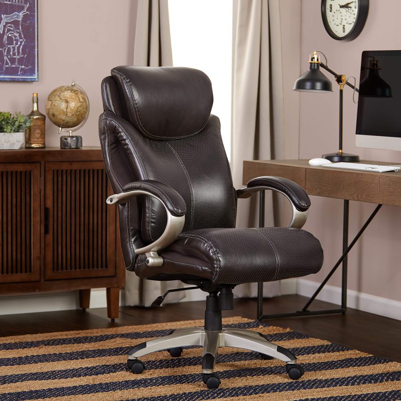 Serta Big And Tall Executive Office Chair Roasted Chestnut Swiftsly 