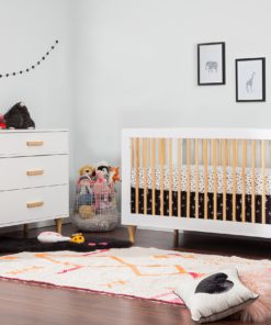 Babyletto Lolly 3-in-1 Convertible Crib with Toddler Rail, White/Natural White and Natural 12 91xKMc3yl5L