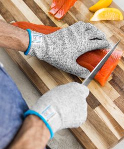 Stark Safe Cut Resistant Gloves (1 Pair) Food Grade Level 5 Protection, Safety Cutting Gloves for Kitchen, Mandolin Slicing, Fish Fillet, Oyster Shucking, Meat Cutting and Wood Carving - Medium 16 A12BzW2wf3DL