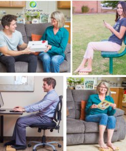 TheraFlow Dual Foot Massager Roller (Large). Relieve Plantar Fasciitis, Stress, Heel, Arch Pain - The Original - Shiatsu Acupressure Relaxation. Full Instructions/Reflexology... 12 A14Q6kUTD4L