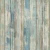 RoomMates Blue Distressed Wood Peel and Stick Wallpaper - $31.95
