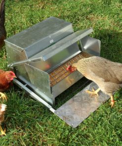 Grandpa's Feeders Automatic Chicken Feeder - Sturdy Galvanized Steel Poultry Feeders - No Spill with Weatherproof Lid - Standard Size for 6-12 Chickens 10 Days (20lb Feed) - $154.95