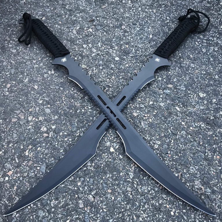 K EXCLUSIVE Twin Ninja Swords with Tactical Scabbards