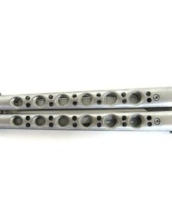Alternative view of Silver Metal Sharp Piercing Balisong Butterfly Knife
