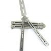 Deluxe Silver Metal Practice Balisong Butterfly Knife