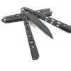 Deluxe Black Metal Practice Balisong Butterfly Knife