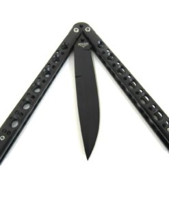 Deluxe Black Metal Practice Balisong Butterfly Knife 4 IMG 0184