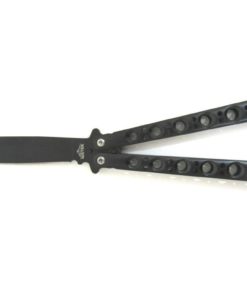 Deluxe Black Metal Practice Balisong Butterfly Knife 5 IMG 0185
