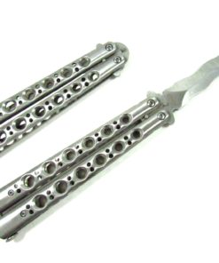 Alternative view of Icetek Sports Wavy Blade Metal Steel Practice Balisong Butterfly Knife Trainer