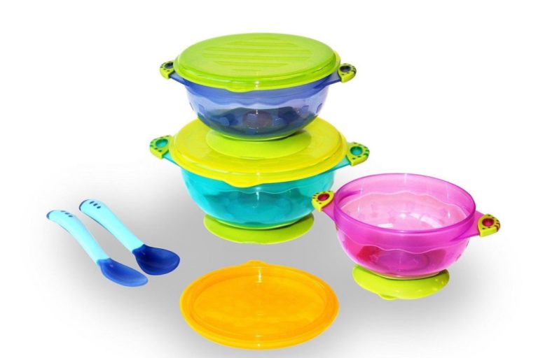 Highest Quality Spill Proof And Stay Put Suction Baby Bowl Set With Lids And .. - $21.95