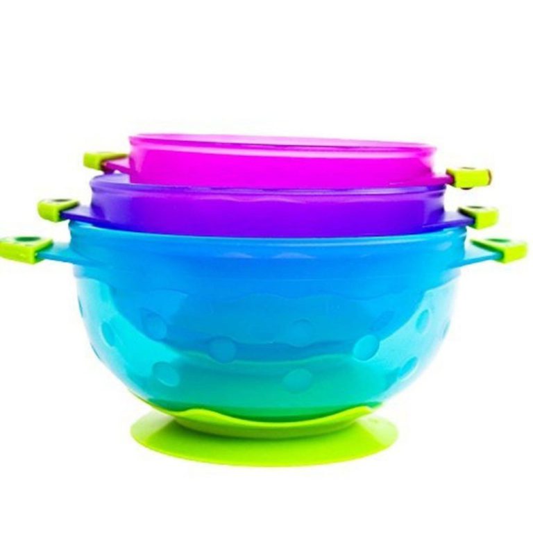 Highest Quality Spill Proof And Stay Put Suction Baby Bowl Set With Lids And .. - $21.95