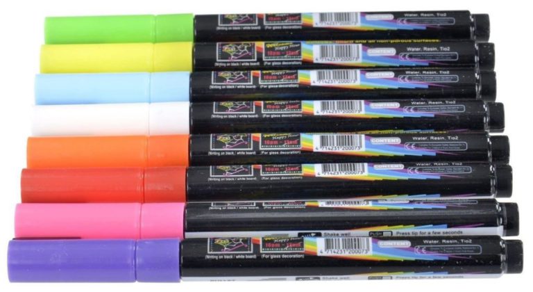 Flashingboards Wet Liquid Chalk Marker Set (3.0 Mm) In Bright Neon Colors 8 Pk - $16.95