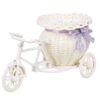 Soledi Plastic White Tricycle Bike Design Flower Basket Storage Container For.. - $51.95