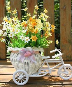Soledi Plastic White Tricycle Bike Design Flower Basket Storage Container For.. - $11.95