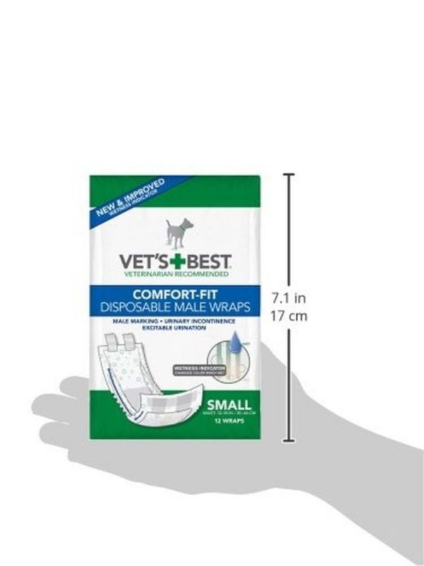 Vet's Best Comfort Fit Disposable Male Wrap 12 Count Small - $14.95
