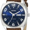 Seiko Men's Snkn37 Stainless Steel Automatic Self-Wind Watch With Brown Leath.. - $102.95