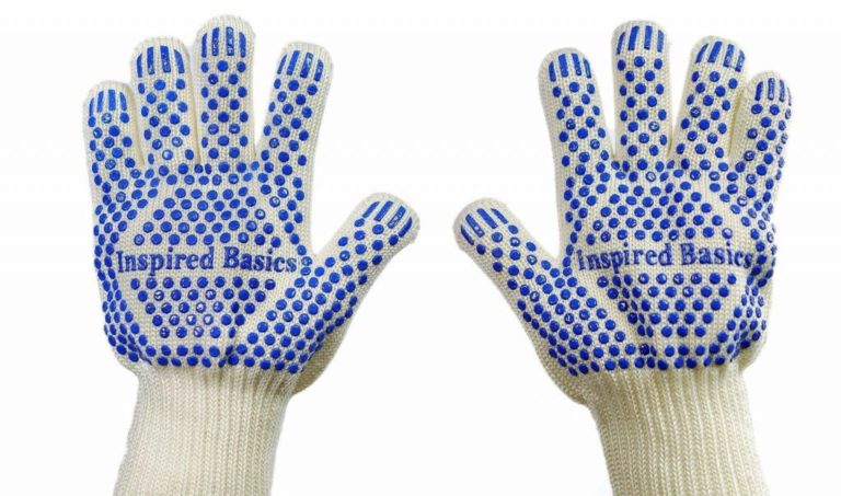 Inspired Basics Grill Gloves 662F Heat Resistant Oven Gloves For Kitchen And .. - $24.95
