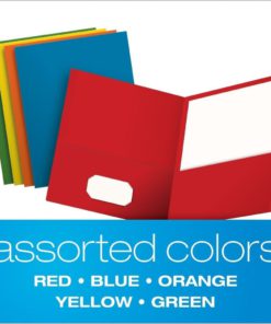 Oxford Twin Pocket Folders Letter Size Assorted Colors 25 Per Box (57513Ee) - $11.95