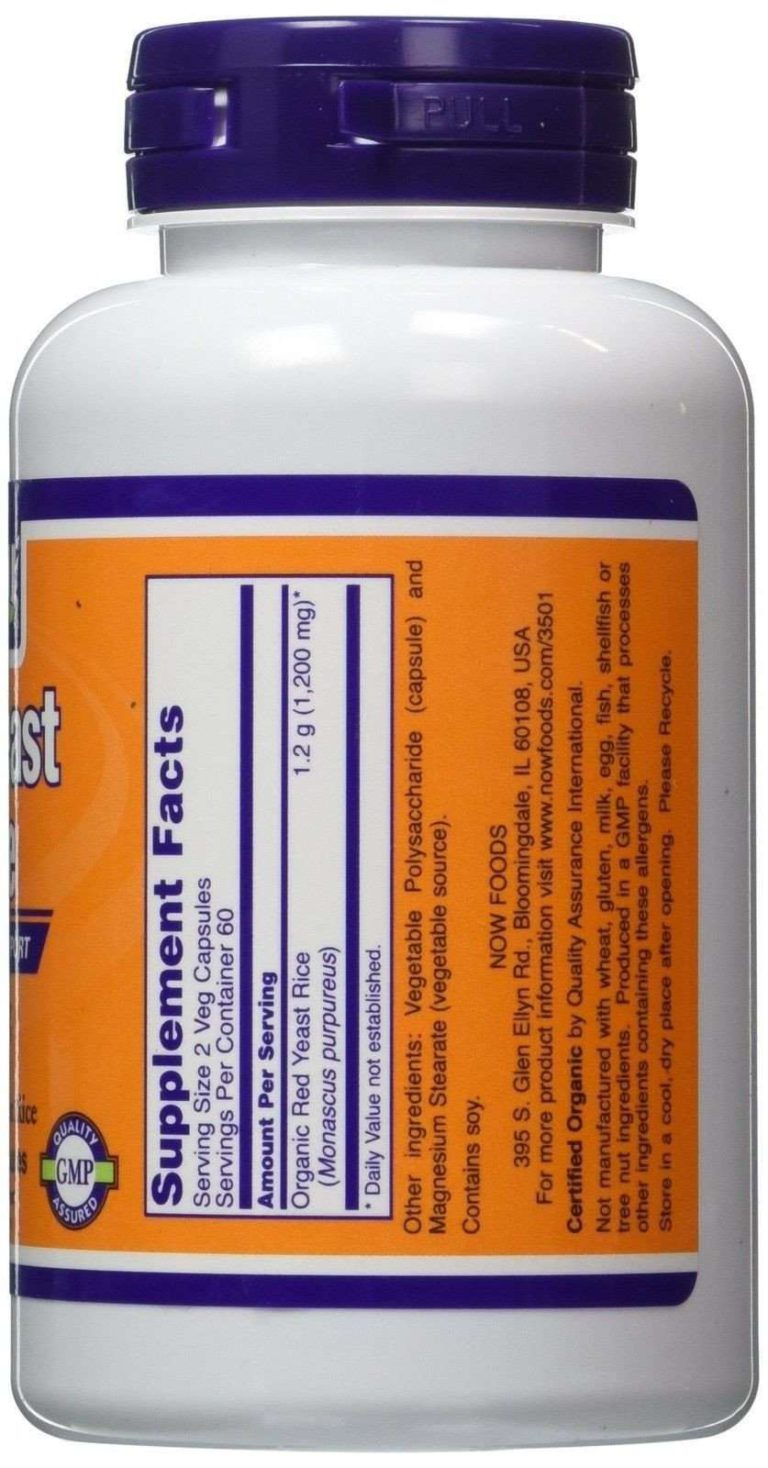 Now Organic Red Yeast Rice Extract 600 Mg - 120 Vegicaps - $19.95