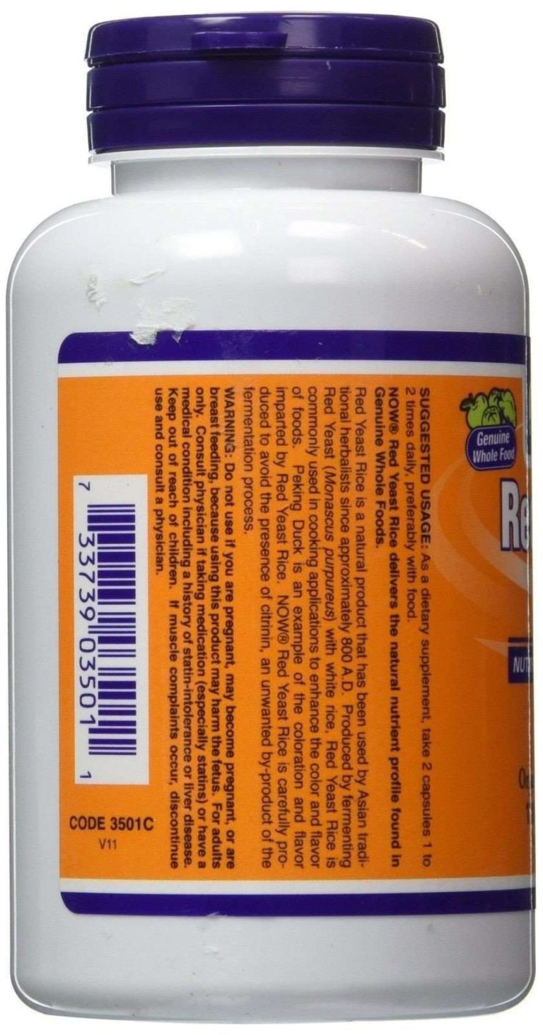 Now Organic Red Yeast Rice Extract 600 Mg - 120 Vegicaps - $19.95