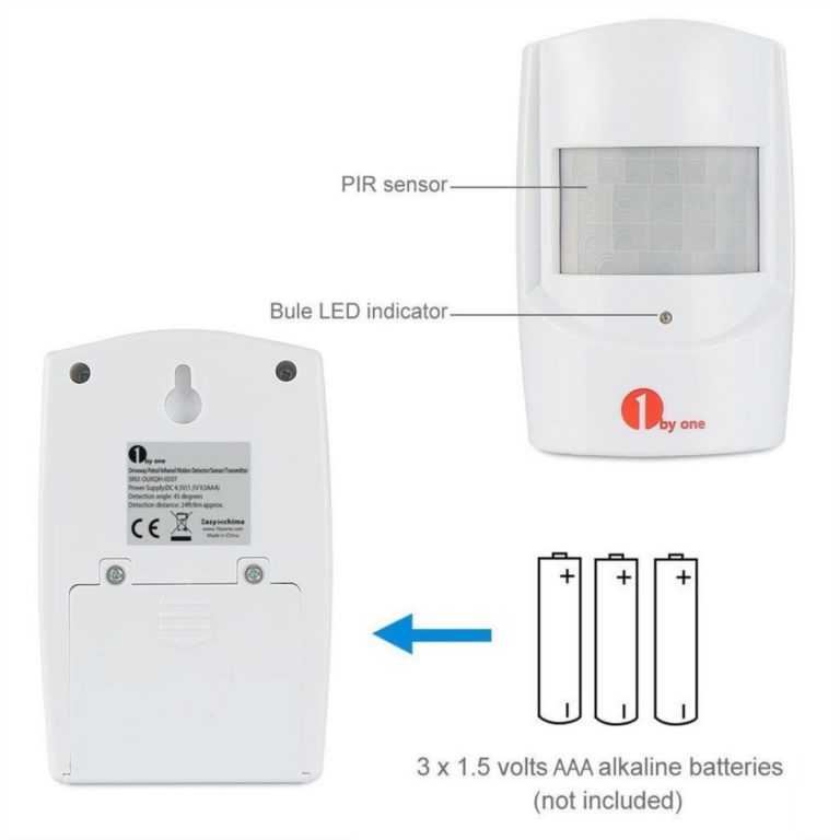 1Byone Wireless Home Security Driveway Alarm 1 Plug-In Receiver And 1 Pir Mot.. - $24.95