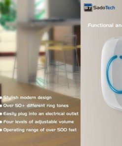 Sadotech Model C Waterproof Wireless Doorbell Operating At Over 500-Feet Rang.. - $27.95