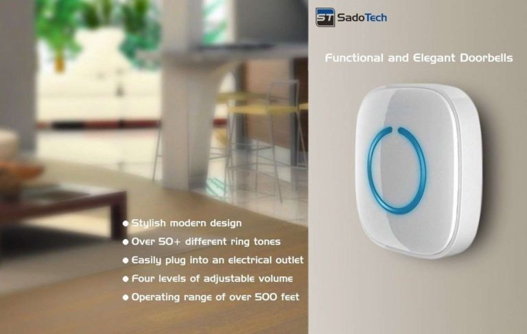 Sadotech Model C Waterproof Wireless Doorbell Operating At Over 500-Feet Rang.. - $27.95
