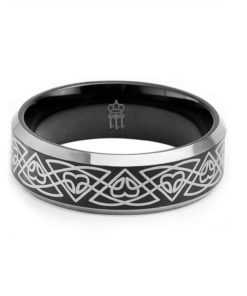 Three Keys Jewelry 8Mm Men Tungsten Carbide Ring Wedding Engagement Band Blac.. - $23.95