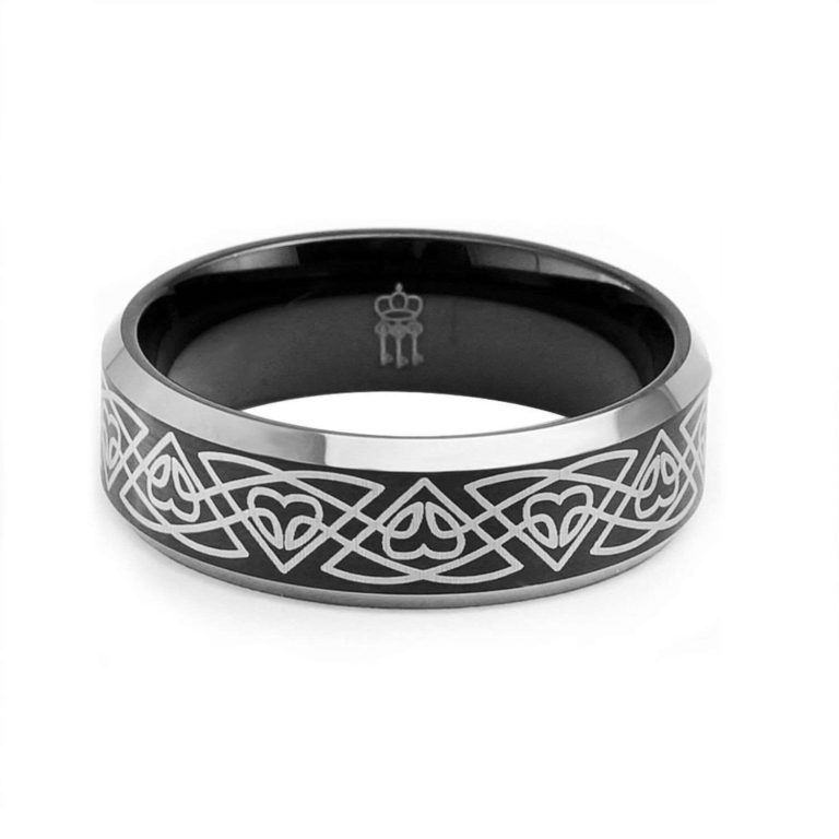 Three Keys Jewelry 8Mm Men Tungsten Carbide Ring Wedding Engagement Band Blac.. - $23.95
