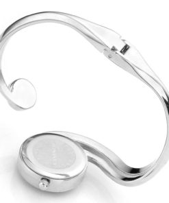 Top Plaza Fashion Women's Bangle Cuff Bracelet Analog Watch - Silver Tone - $12.95