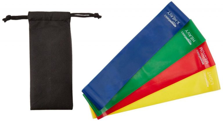Amazonbasics 4-Piece Exercise And Resistance Loop Bands With Bag - $12.95