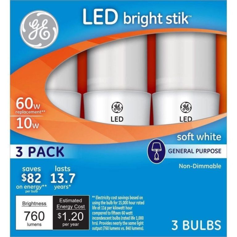 Ge Lighting 32282 Led Bright Stik 10-Watt (60-Watt Replacement) 760-Lumen Lig.. - $16.95